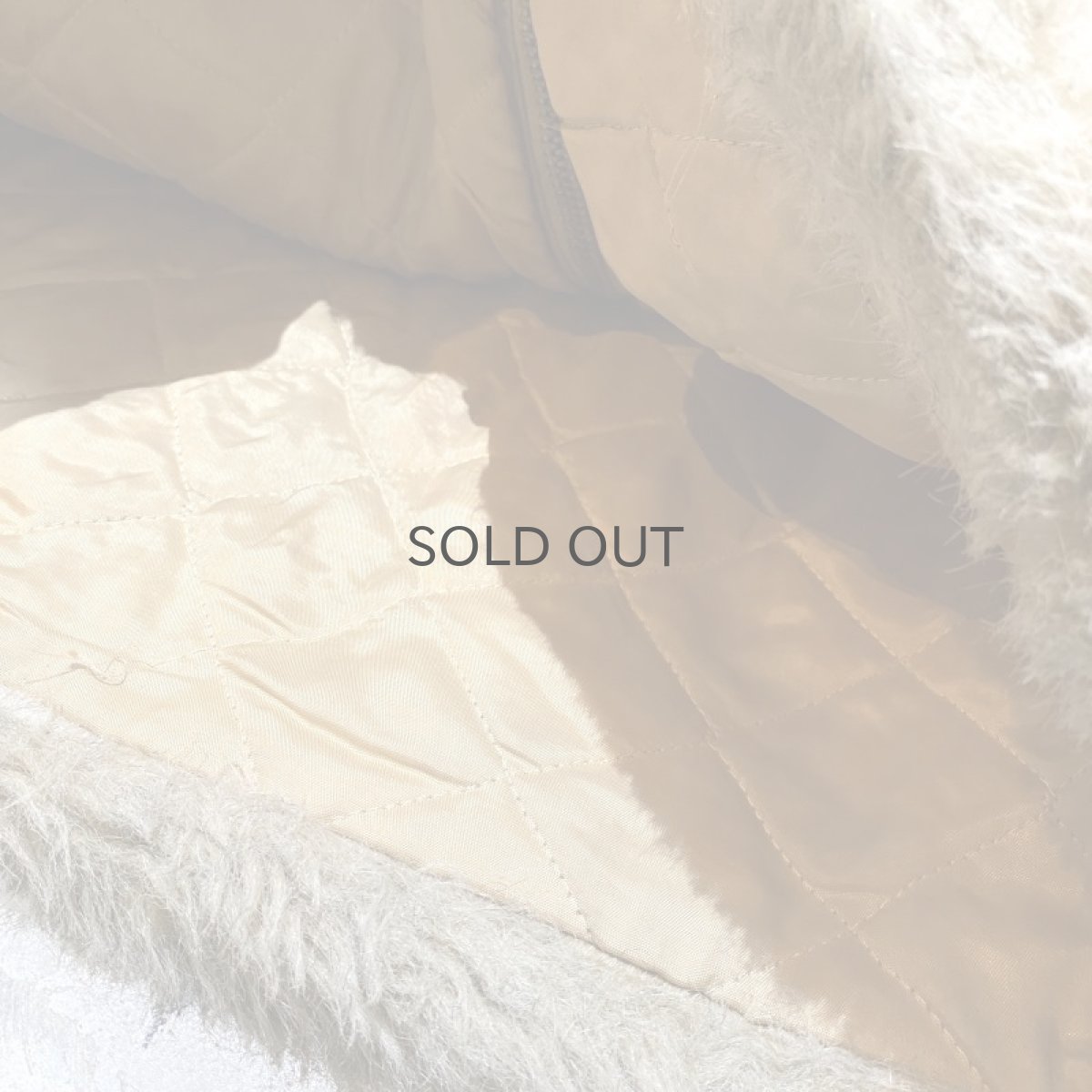 画像8: OLD FAUX FUR ZIP UP HOODIE JACKET / Mens M (8)