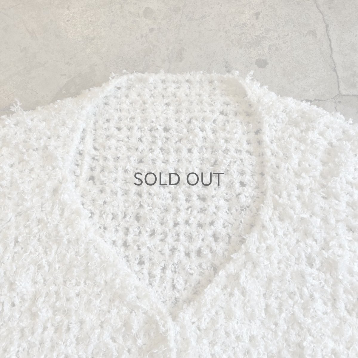 画像8: WHITE COLOR LOW GAUGE DESIGN L/S CARDIGAN / Ladies M (8)