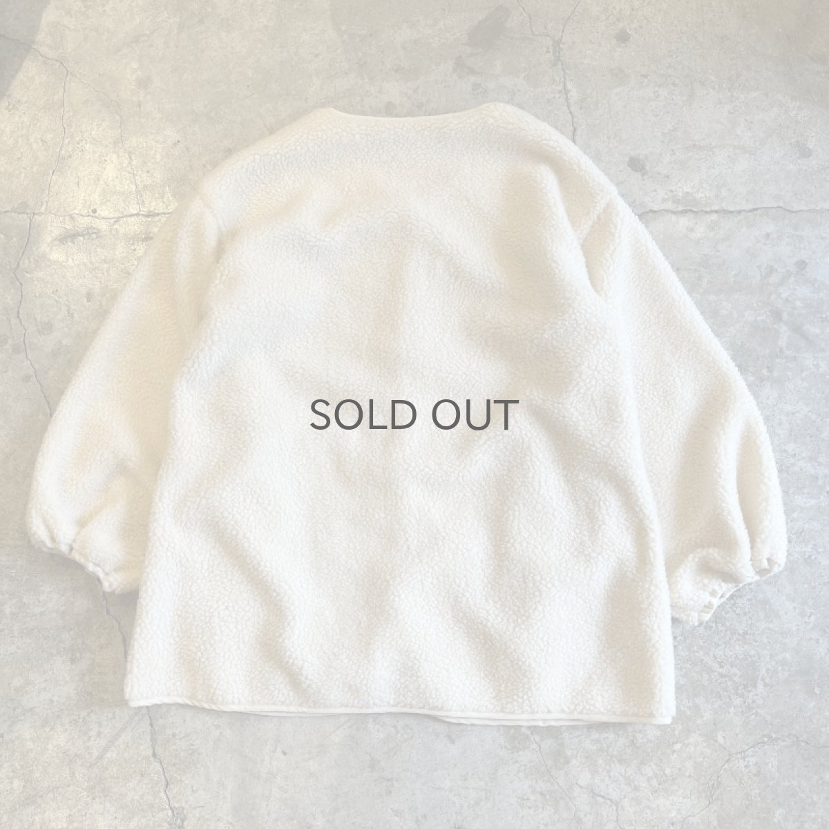 画像2: CHINA BUTTON DESIGN BOA JACKET / Ladies L (2)