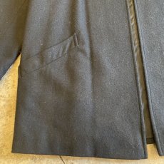 画像6: BLACK COLOR DESIGN NO COLLAR DESIGN WOOL JACKET / Ladies L / MADE IN USA (6)