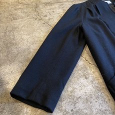 画像7: BLACK COLOR DESIGN NO COLLAR DESIGN WOOL JACKET / Ladies L / MADE IN USA (7)