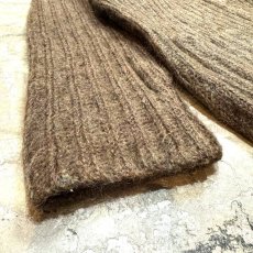 画像7: BROWN COLOR RIB KNITTING MOHAIR CARDIGAN / Mens S(M) (7)