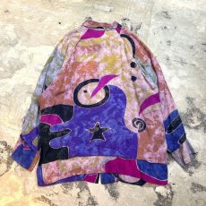 画像2: ALL OVER PATTERN ARTISTIC CHINA DESIGN JACKET / Mens L (2)