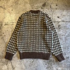 画像2: MIX COLOR CHAIN STITCH KNITTING DESIGN KNIT SWEATER / Ladies M (2)