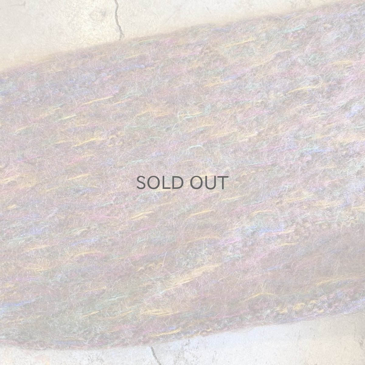 画像10: MIX COLOR MOHAIR DESIGN KNIT CARDIGAN / Ladies L (10)