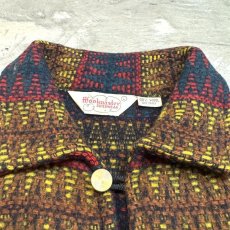 画像10: 50's BORDER PATTERN HALF BUTTON KNIT SWEATER / Mens L (10)