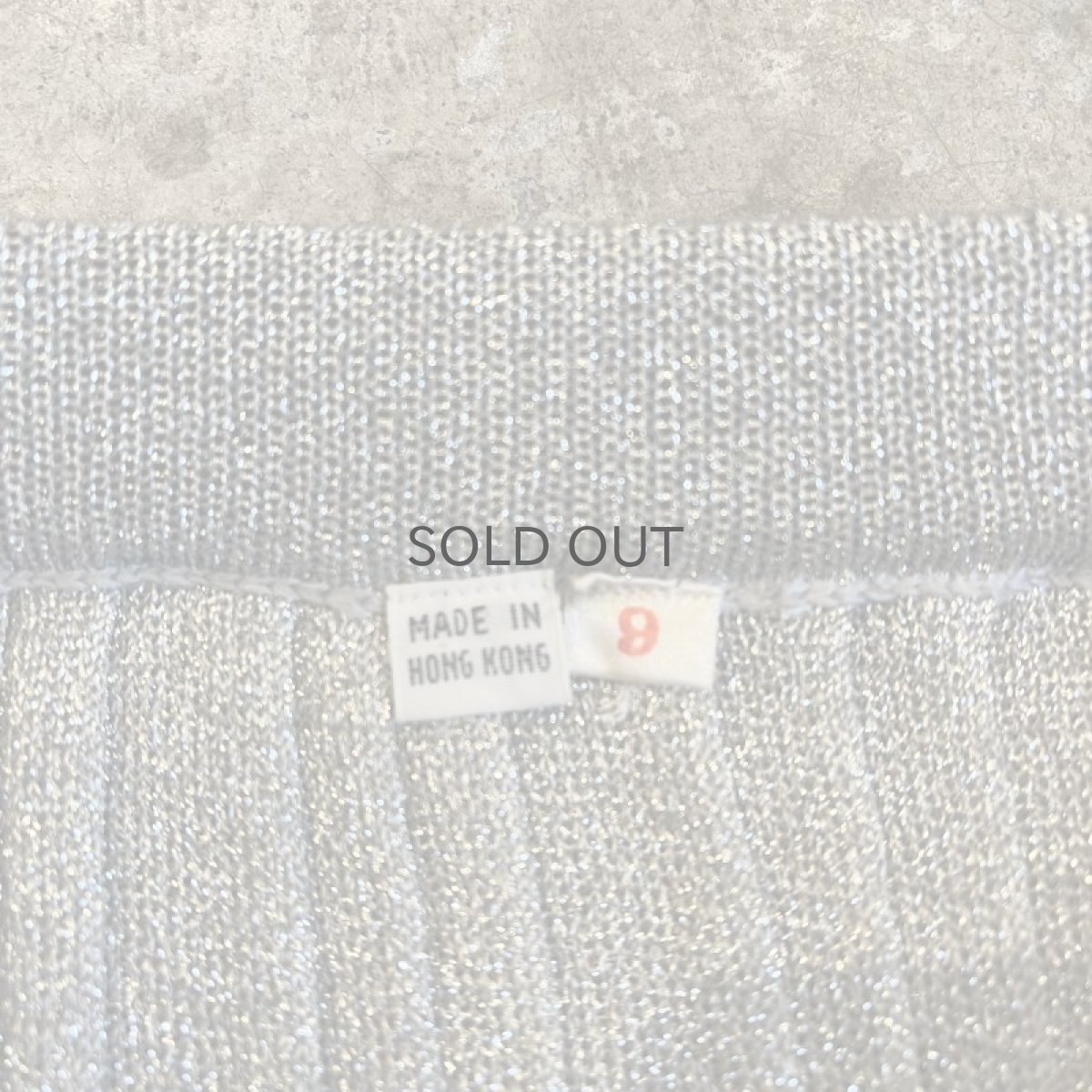 画像10: SILVER COLOR GLITTER PATTERN PLEATS DESIGN LONG SKIRT / W27~W31(9) (10)