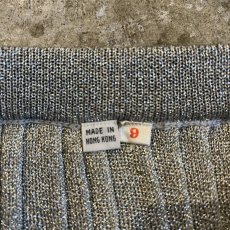 画像10: SILVER COLOR GLITTER PATTERN PLEATS DESIGN LONG SKIRT / W27~W31(9) (10)