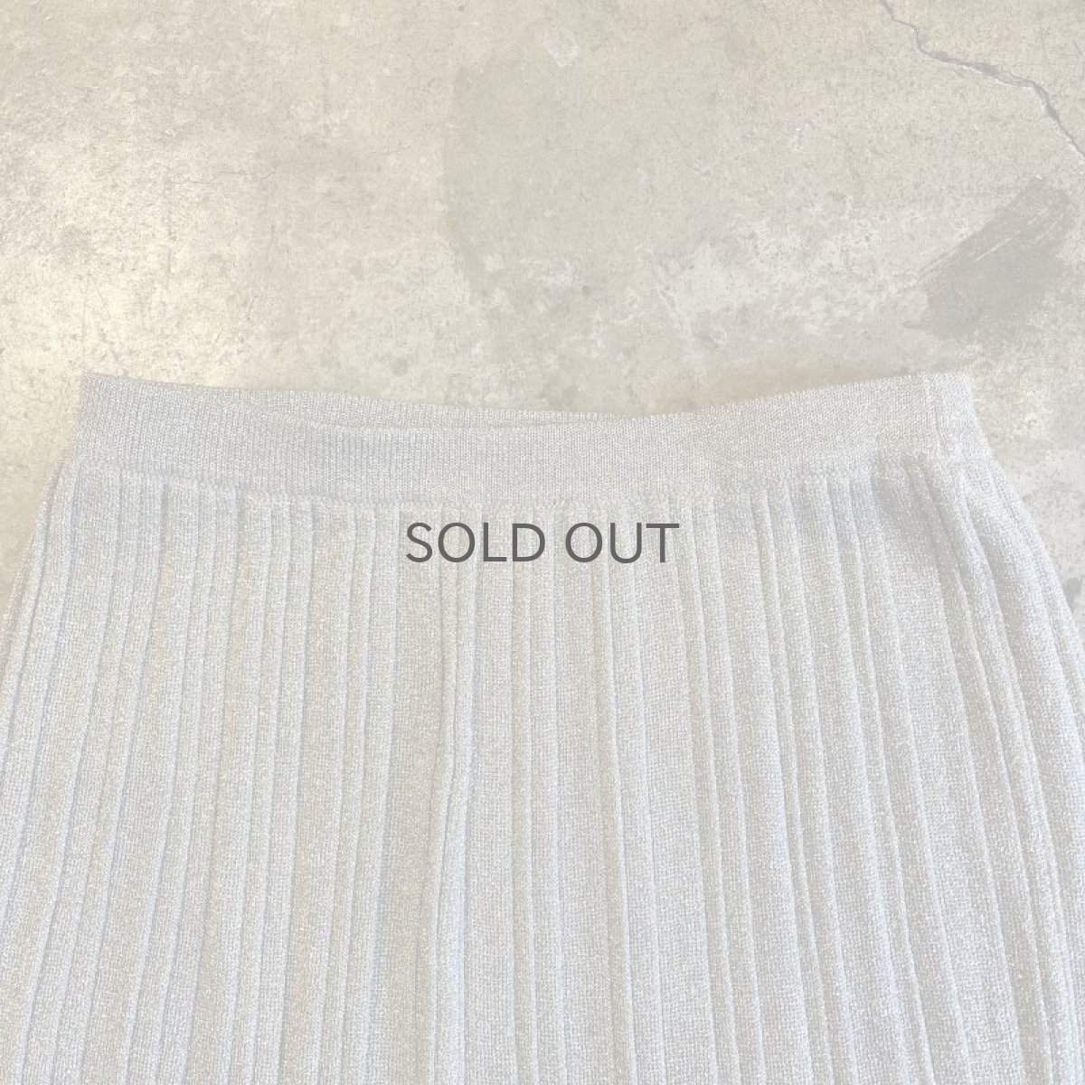 画像6: SILVER COLOR GLITTER PATTERN PLEATS DESIGN LONG SKIRT / W27~W31(9) (6)