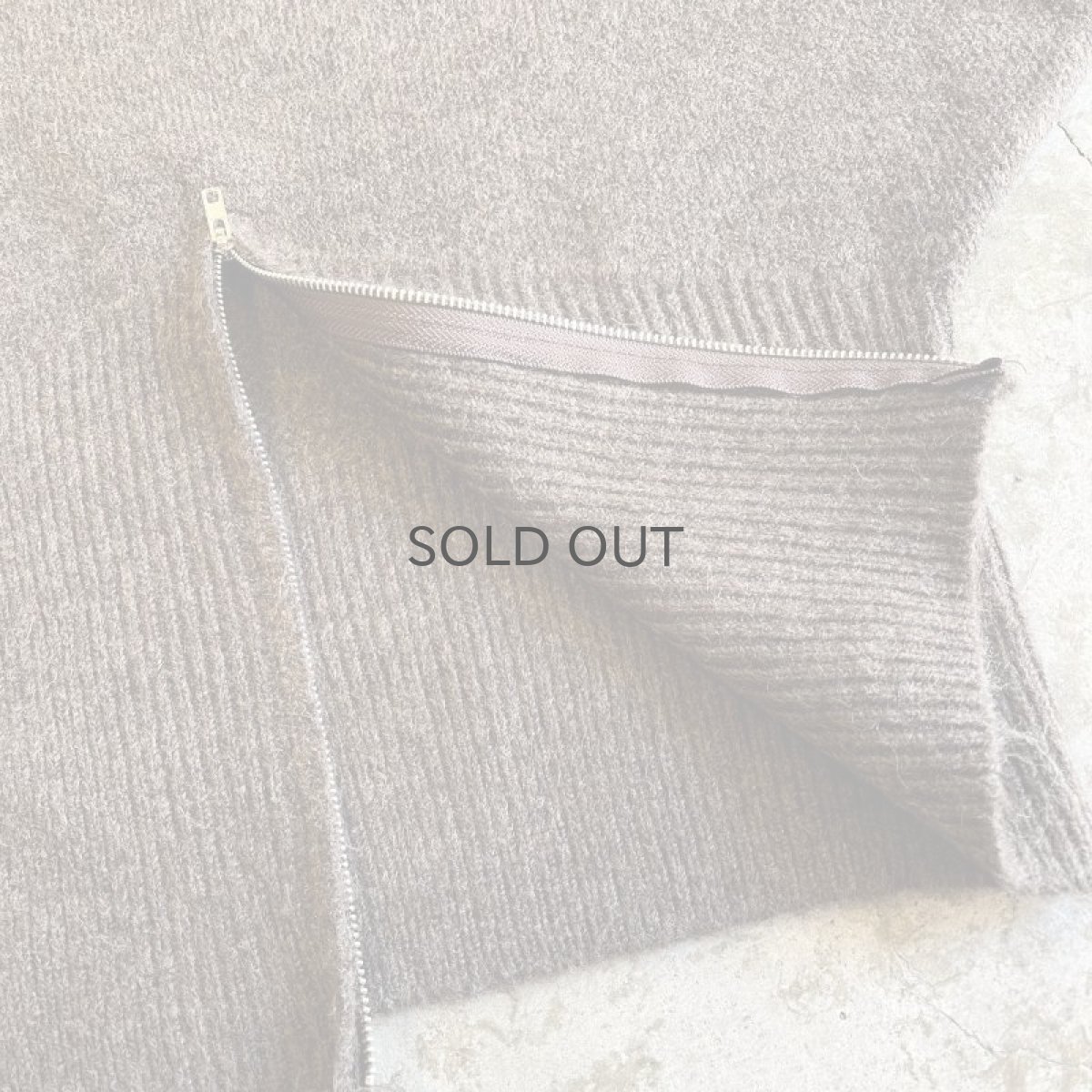 画像7: 【Wiz&Witch】"WEIRD" RIB ZIP KNIT / OS / BROWN (7)