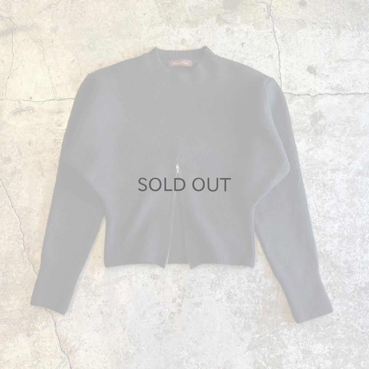 画像2: 【Wiz&Witch】"WEIRD" RIB ZIP KNIT / OS / BLACK (2)