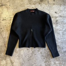 画像2: 【Wiz&Witch】"WEIRD" RIB ZIP KNIT / OS / BLACK (2)