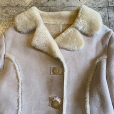 画像5: FAUX MOUTON DESIGN NUDE COLOR JACKET / Ladies M (5)