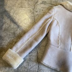 画像8: FAUX MOUTON DESIGN NUDE COLOR JACKET / Ladies M (8)