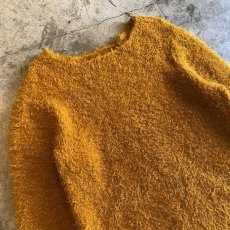 画像3: ORANGE COLOR DESIGN SHAGGY KNIT TOPS / Ladies M (3)