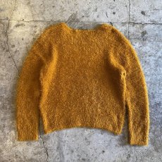 画像2: ORANGE COLOR DESIGN SHAGGY KNIT TOPS / Ladies M (2)