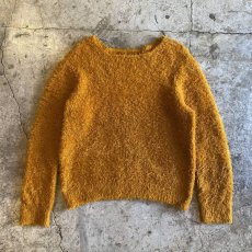 画像1: ORANGE COLOR DESIGN SHAGGY KNIT TOPS / Ladies M (1)