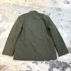 画像2: CHECK LINING MOSS GREEN PADDING CHINA JACKET / Mens M (2)