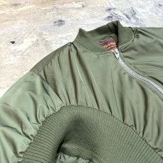 画像3: 【Wiz&Witch】"WEIRD" RIB MIX FLIGHT JACKET / GREEN / OS (3)