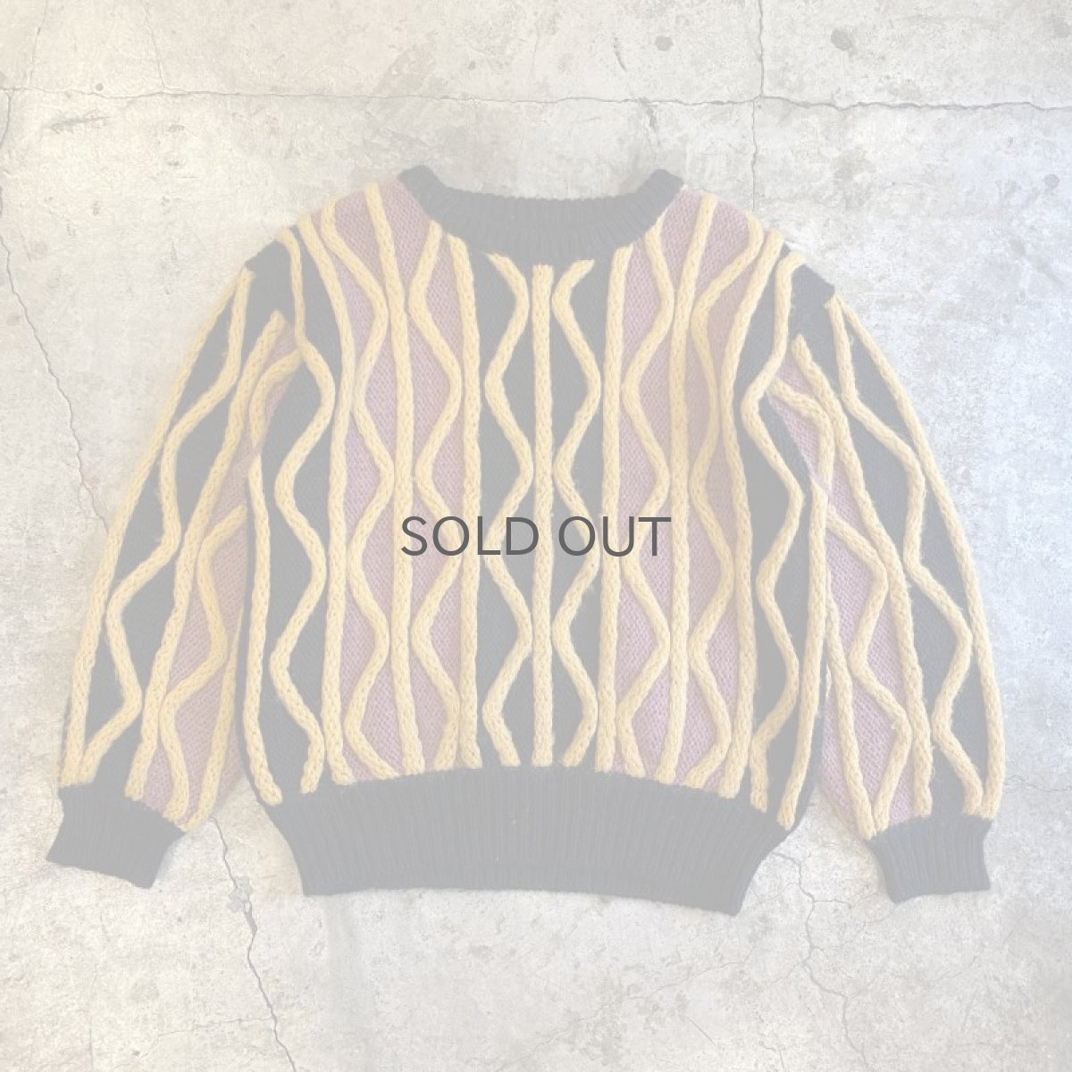画像1: OLD ALL OVER PATTERN KNIT SWEATER / Ladies L  (1)