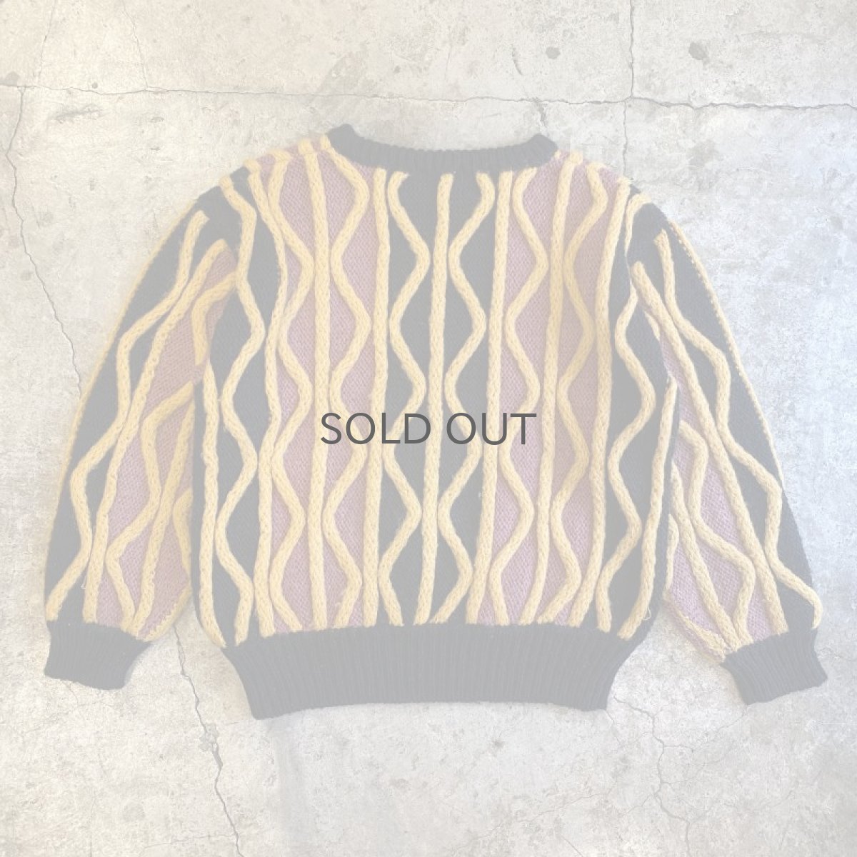 画像2: OLD ALL OVER PATTERN KNIT SWEATER / Ladies L  (2)