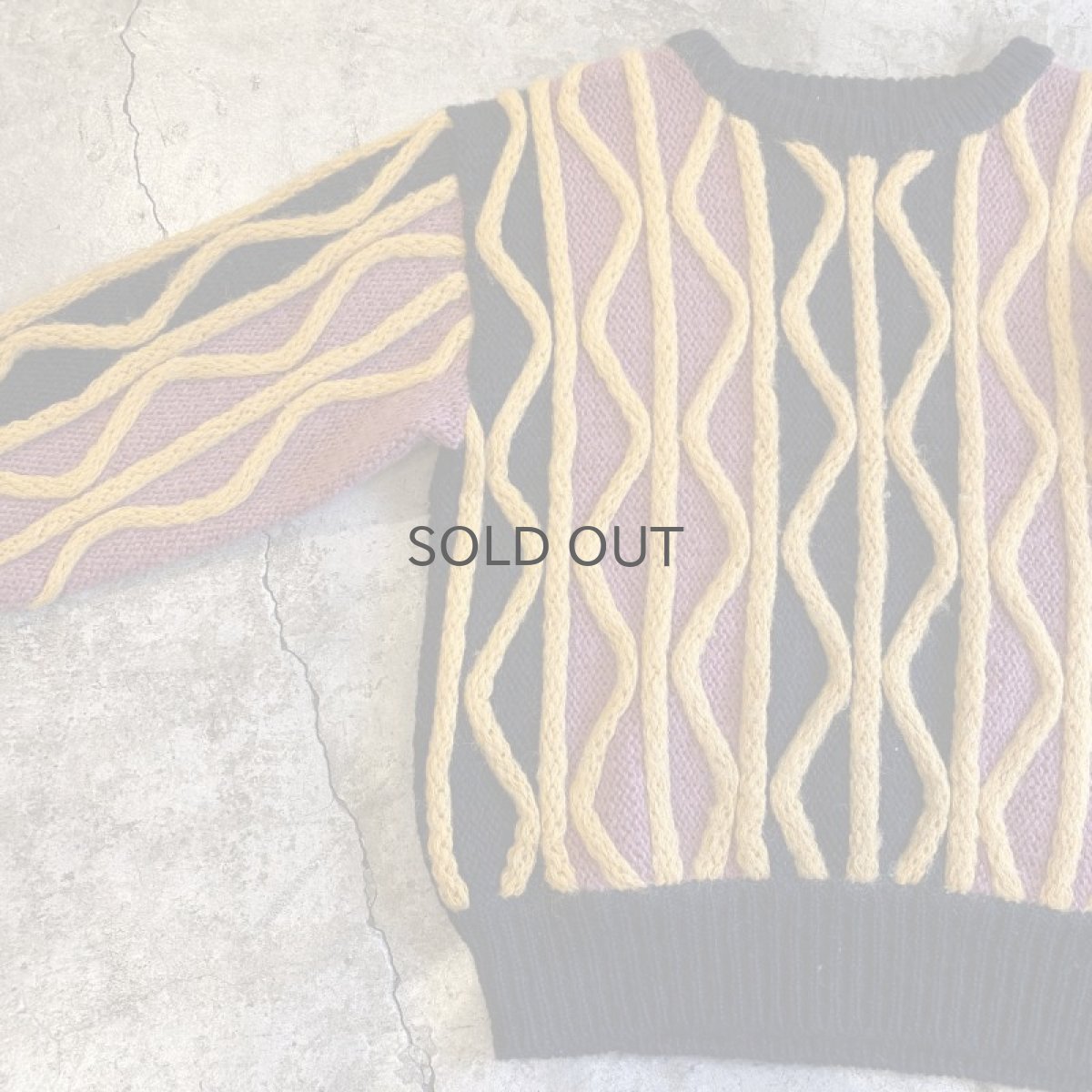 画像6: OLD ALL OVER PATTERN KNIT SWEATER / Ladies L  (6)