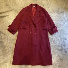 画像1: COLOR DESIGN MOHAIR LONG COAT / Ladies L / MADE IN USA (1)