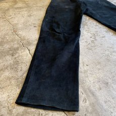 画像5: SUEDE GENUINE LEATHER BLACK COLOR PANTS / W27 / MADE IN USA (5)