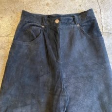 画像6: SUEDE GENUINE LEATHER BLACK COLOR PANTS / W27 / MADE IN USA (6)