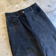 画像3: SUEDE GENUINE LEATHER BLACK COLOR PANTS / W27 / MADE IN USA (3)