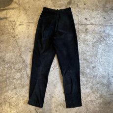 画像2: SUEDE GENUINE LEATHER BLACK COLOR PANTS / W27 / MADE IN USA (2)