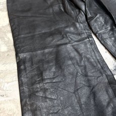 画像5: REAL LEATHER STRAIGHT SILHOUETTE PANTS / W33 (5)