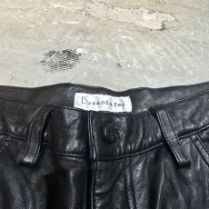 画像10: REAL LEATHER STRAIGHT SILHOUETTE PANTS / W33 (10)