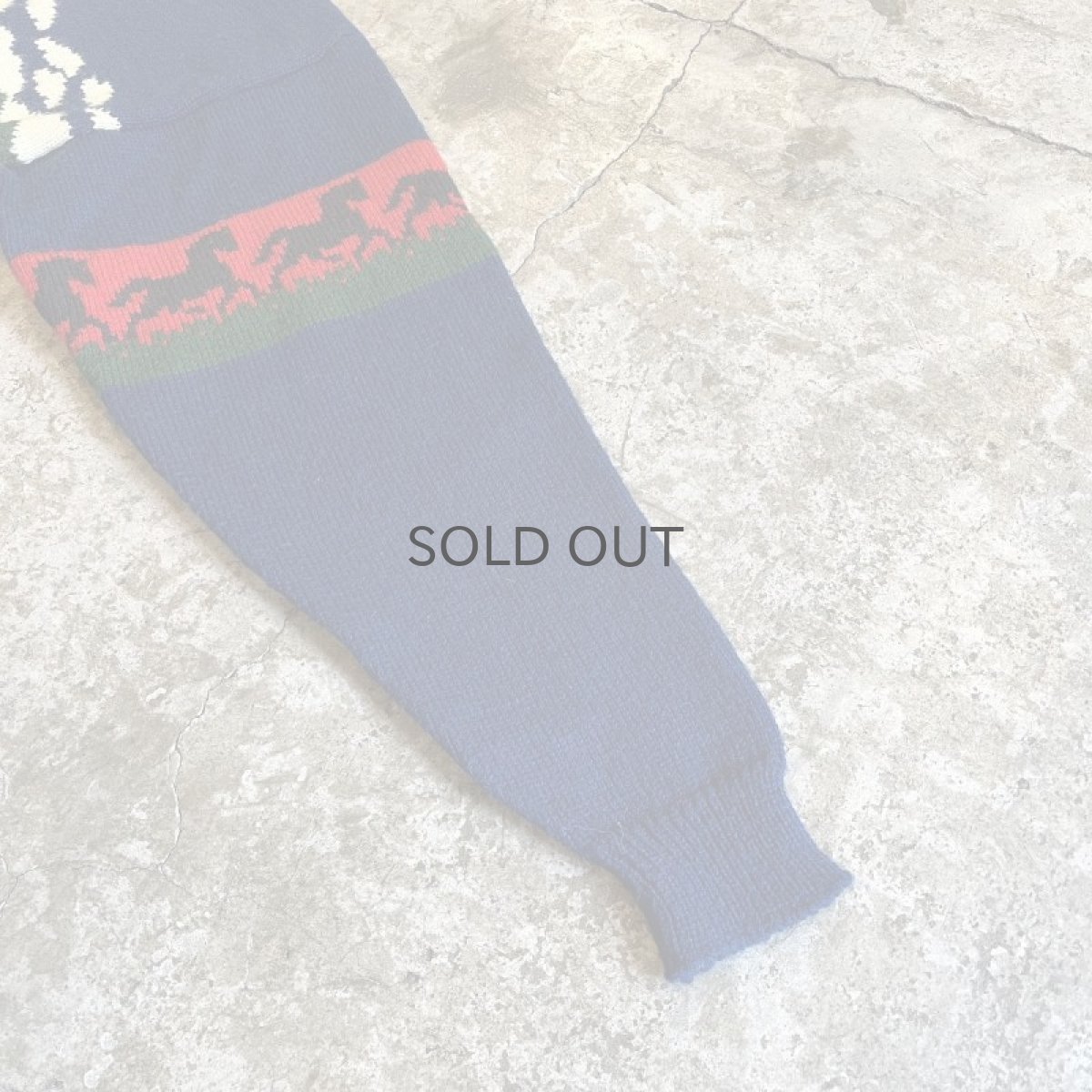 画像7: MIX PATTERN COLOR DESIGN KNIT SWEATER / Ladies L (7)