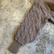 画像7: BEIGE COLOR DESIGN BUTTON KNIT CARDIGAN / Ladies L (7)