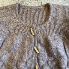 画像6: BEIGE COLOR DESIGN BUTTON KNIT CARDIGAN / Ladies L (6)