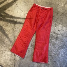 画像4: SKI WEAR RED COLOR NYLON DESIGN PANTS / W28~W30 (4)