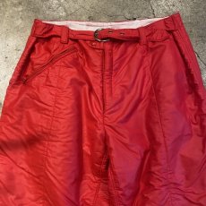 画像6: SKI WEAR RED COLOR NYLON DESIGN PANTS / W28~W30 (6)