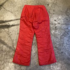 画像2: SKI WEAR RED COLOR NYLON DESIGN PANTS / W28~W30 (2)