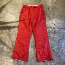 画像1: SKI WEAR RED COLOR NYLON DESIGN PANTS / W28~W30 (1)