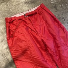 画像3: SKI WEAR RED COLOR NYLON DESIGN PANTS / W28~W30 (3)