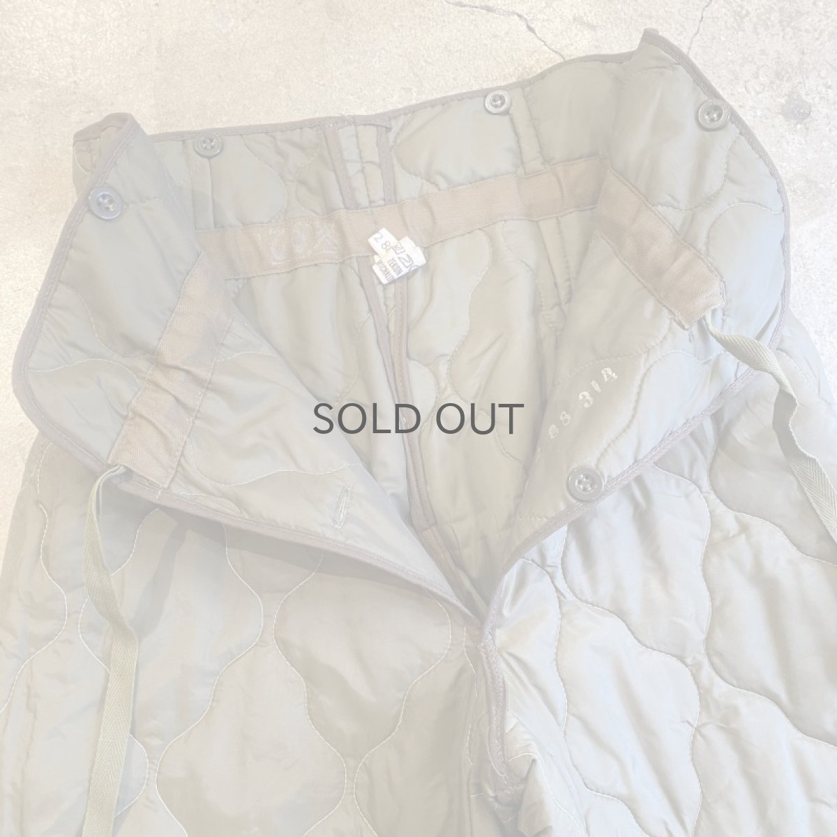 画像7: MILITARY QUILTING LINER DESIGN PANTS / ~W31 (7)