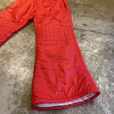 画像5: SKI WEAR RED COLOR NYLON DESIGN PANTS / W28~W30 (5)