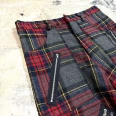 画像3: 80's~ CHECK PATTERN BONDAGE PANTS / W30 / MADE IN UK (3)