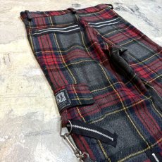 画像9: 80's~ CHECK PATTERN BONDAGE PANTS / W30 / MADE IN UK (9)