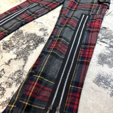 画像6: 80's~ CHECK PATTERN BONDAGE PANTS / W30 / MADE IN UK (6)