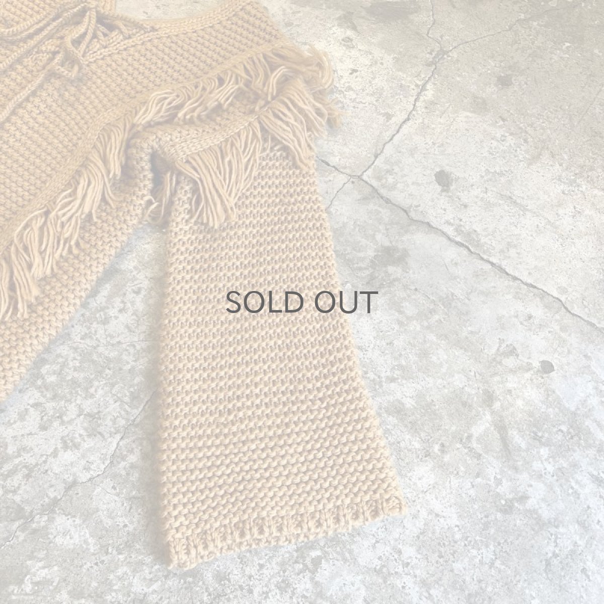 画像7: FRINGE LINE DESIGN V NECK KNIT SWEATER / Ladies M  (7)