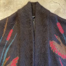 画像8: BIRD PATTERN KNIT DESIGN CARDIGAN / Ladies L (8)