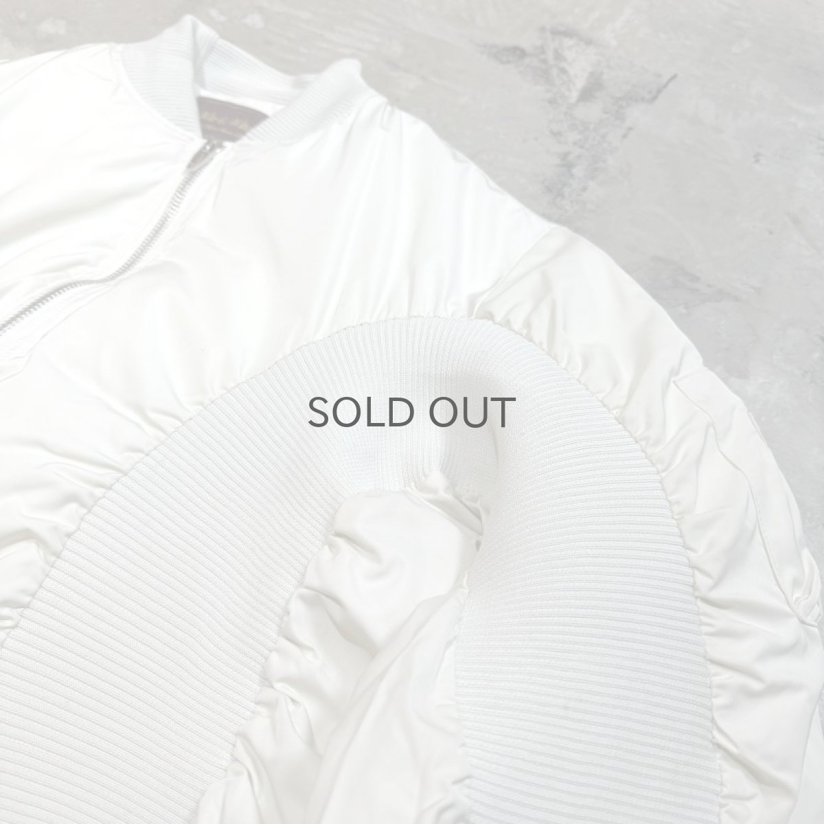 画像4: 【Wiz&Witch】"WEIRD" RIB MIX FLIGHT JACKET / WHITE / OS (4)