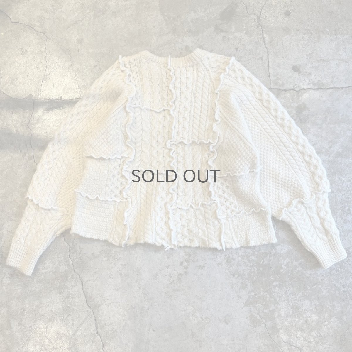 画像2: 【Wiz&Witch】"UNITED" PATCHWORK ALAN KNIT / OS (2)